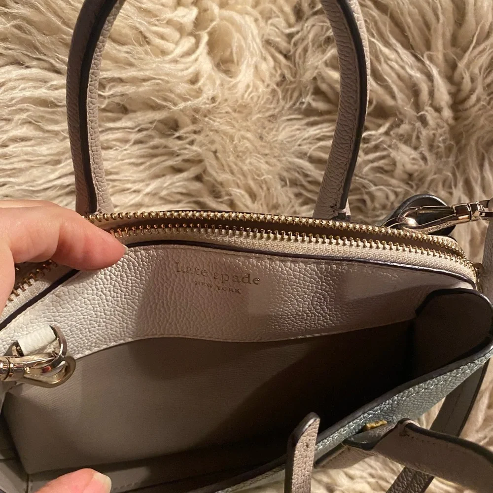 Kate Spade Mint and Taupe Leather Satchel - Picture 5 of 9